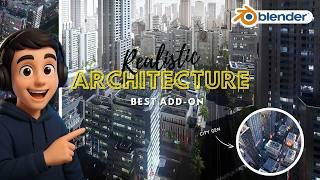 how to create realistic architecture using blender (FREE) #viralvideo #blender #architecture #addon