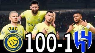 FC 24 -MESSI RONALDO NEYMAR & MBAPPE | ALL STARS |  AL NASSR 100-0 MANCHESTER UNITED