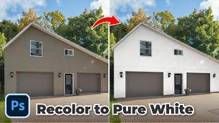 Recolor Exterior House from Dark to Pure White using Photoshop