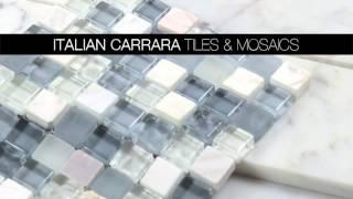 White Carrara Marble Tiles and Calacatta Marble Tiles and Mosaics