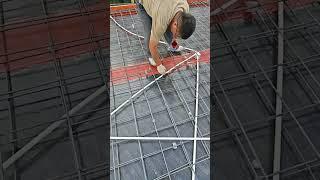 Best trick to roof electric pipe find on after casting slab,Roof electric pipe #electric#rcc#ceiling