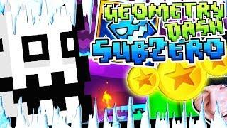 Geometry Dash 2.2 SubZero ALL LEVELS (Press Start, Nock Em, Power Trip) ALL COINS 100% Complete