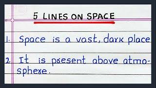 Few Lines about Space | 5 Lines on Space