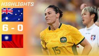 Australia vs Chinese Taipei | Women's International Friendly - Highlights & Goals 7-12-2024