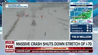 Winter Storm Causes Crash To Shut Down Stretch Of I-70 In Missouri