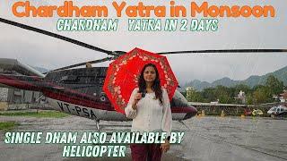 Chardham Yatra in 1 night 2 days by Helicopter - During Monsoon also can fly #uttarakhand