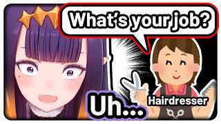 When Ina's Hairdresser asks about her job... 【Hololive EN】