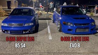 Big Turbo Evo vs Single Turbo B5 S4!