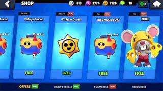 FREE 7 MEGA BOXES AND 42 STARR DROPS!! UPDATE GIFTS!! LEGENDARY!! BRAWL STARS UPDATE REWARDS!!!