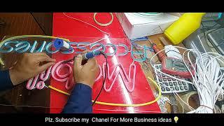 LED Neon Light Board Manufacturing. Neon Light Sign Good Business Idea.