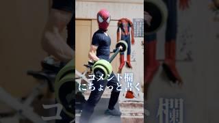 毎日筋トレするスパイダーマン16日目 #スパイディ #spiderman #筋トレグッズ  #chinchilla