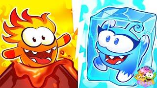 Fire & Ice Superpowers | Emergency Help| Om Nom Stories Presented by Muffin Socks