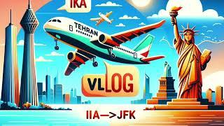 ولاگ سفر من از فرودگاه امام خميني تهران به فرودگاه JFK نيويورك |Vlog :Tehran to  New York