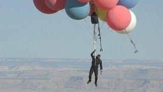 David Blaine Jumps From Balloons 20,000 Feet in the Air