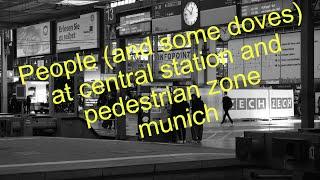 Munich - People at central station and pedestrian zone - München Hauptbahnhof Slideshow - Fotovideo