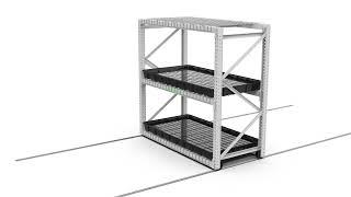 GrowHigher Mobile Verticle Grow Rack Movement