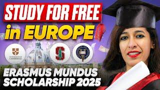 How to apply Erasmus Mundus Scholarship 2025 ? Fully Funded Master's Program OPEN | Demo