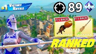 RANKED Zero Build OG Fortnite Reload | High Kill Gameplay | Keyboard And Mouse | 89 Kills