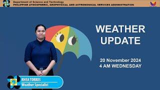 Public Weather Forecast issued at 4AM | November 20, 2024 - Wednesday