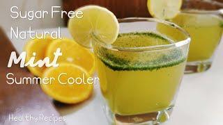 Mint Summer Cooler - Sugar free and natural - Healthy Drinks - bingo foodbook