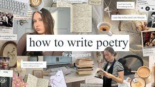 how to write poetry in five steps 𐙚˙𝜚 ࣪˖ ִ (my entire process) for beginners