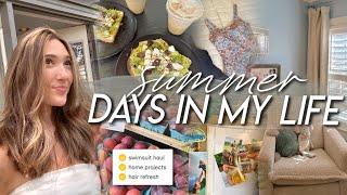 DAYS IN MY LIFE | struggling to keep up, house projects, hair refresh, & postpartum swimsuit haul!