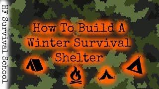 Winter Bushcraft Survival Shelter - Part 1