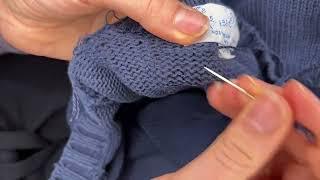 Knit and Darn to Repair a Knit Sweater