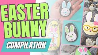  Easter Bunny Painted Rocks - 3 Cute & Easy Ideas!