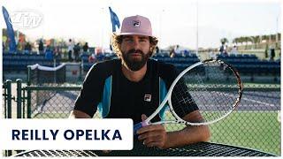 Reilly Opelka talks about changing up his tennis gear; why he uses a Tecnifibre racquet & Black Code