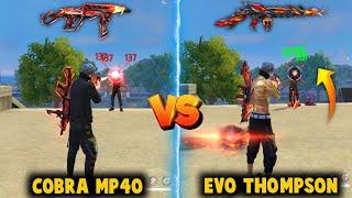 NEW EVO - CINDERED COLOSSUS THOMPSON VS COBRA MP40 DAMAGE ABILITY TEST | BEST EVO GUN - FREE FIRE