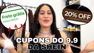 CUPONS DO 9.9 DA SHEIN: FRETE GRÁTIS NACIONAL E 20% OFF