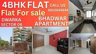 4BHK Flat For Sale in Dwarka Sector 6 Badhwar Apartment Fully Spacious BIG SIZE BALCONIES BUY NOW 