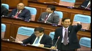 April 06, 2011 : MP Yim Sovann addressed National Assembly.