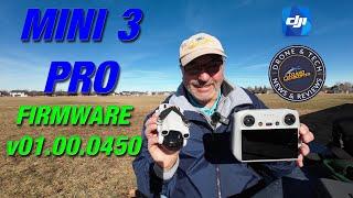 DJI Mini 3 Pro Firmware Update v01.00.0450  *no big changes*