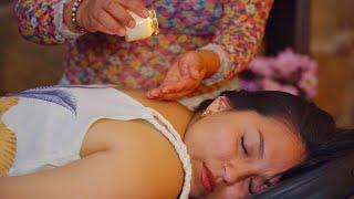 An ASMR relaxation massage with soft whispering sounds to help you sleep