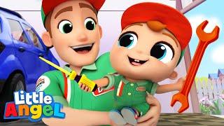 Daddy's Little Helper | Baby John Sing Alongs | Little Angel Kids Songs & Nursery Rhymes