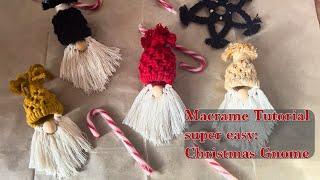 Easy Macrame Tutorial: Christmas Gnome