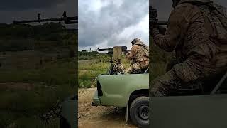 Утёс (НСВТ) с пикапа 2022. Nsvt heavy machine gun. Shooting from pick-up base