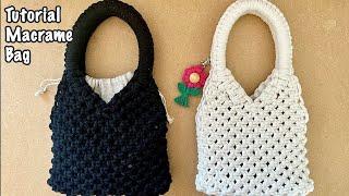 Easy Macrame Bag Tutorial For Beginners! Semplicissimo Tutorial per la tua Borsa in Macrame