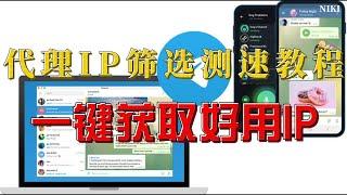 代理IP测速工具，一键测速筛选代理IP，保存好用的IP，代理IP过滤器，过滤失败代理，TG高阶玩法