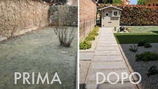 Trasformazione giardino PRIMA e DOPO