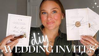 DIY WEDDING INVITATIONS FOR CHEAP!! elegant invites on a budget :)