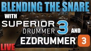 Blending the snare drum with EZDrummer 3 & Superior Drummer | Stacks