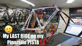 FIXED GEAR | POV MY LAST RIDE on my (CRACKED) PINARELLO PISTA track bike 