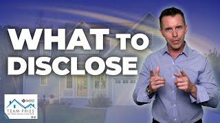 What to disclose when selling your home