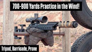 Long Range 7mm-08 Windy Practice, Tripod, Barricade, Prone 700 900 Yards