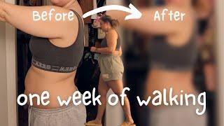 WALKING Everyday for a WEEK *I got surprising results*