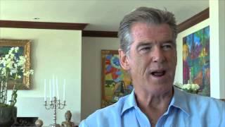 Mouth and Foot Painter Mariam Pare Meets Actor and Artist Pierce Brosnan