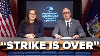 NYS DOCCS: Corrections officer strike is over; more than 2,000 officers terminated